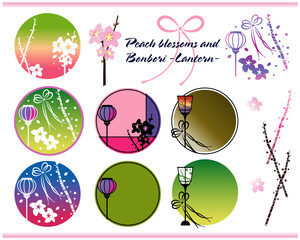 ちょっとロマンチックな和素材～桃と雪洞2～