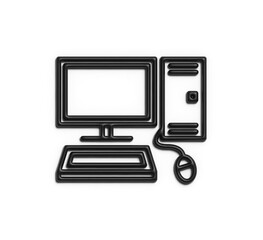 computer monitor with mouse