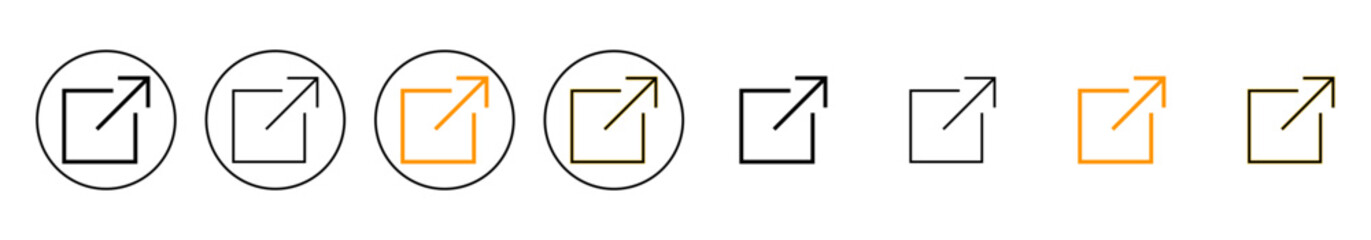 External link icon set for web and mobile app. link sign and symbol. hyperlink symbol