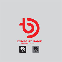 TBD letter creative modern elegant swoosh logo design