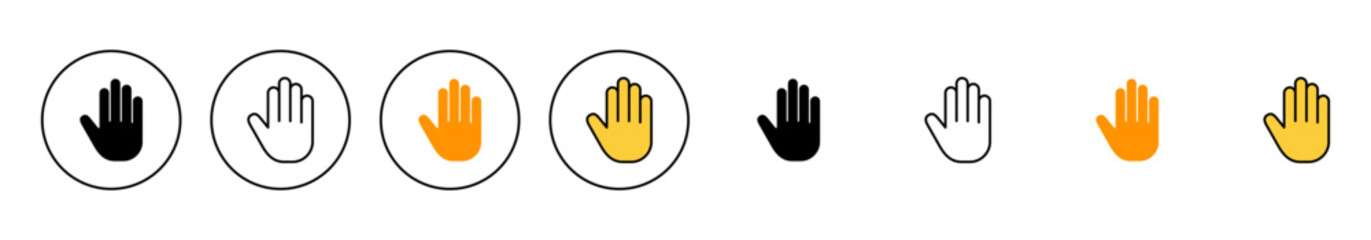 Hand icon set vector. hand sign and symbol. hand gesture