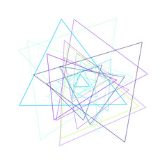 An abstract transparent triangle spiral burst design element. © jdwfoto