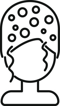 recommend clip art: Girl short wig icon outline vector. Costume elegance. Face fashion