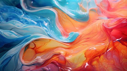 Fototapeta na wymiar Macro shot on marble texture unveils a kaleidoscope of vibrant colors dancing in symphony