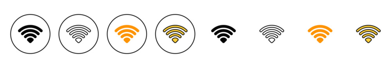 Wifi icon set vector. signal sign and symbol. Wireless  icon