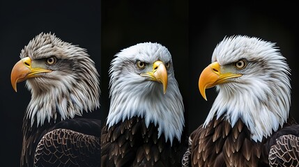 Bald eagle in three piece. Ai geneative