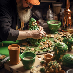 Making St. Patrick's Themed Green Pottery