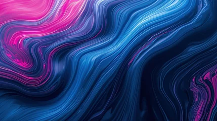 Fotobehang Abstract fluid liquid curved wave with copy space background © Koplexs-Stock