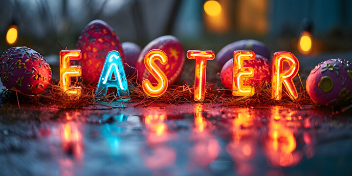 Easter neon sign