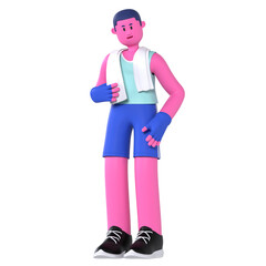 Boy Towel Gym Fitness Exercise