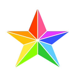 colorful star icon vector illustration 