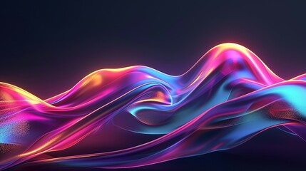 Fototapeta premium Abstract fluid liquid curved wave with copy space background