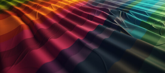 colorful wave cloth, gradation, motif, pattern 5 - obrazy, fototapety, plakaty