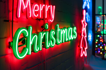 Merry Christmas neon sign