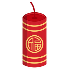 Illustration PNG of Chinese New Year Firecrackers, Perfect for Decoration and Greeting Card of Chinese New Year  