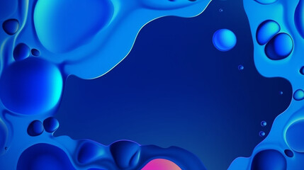 Blue Abstract Wavy Fluid Liquid Background