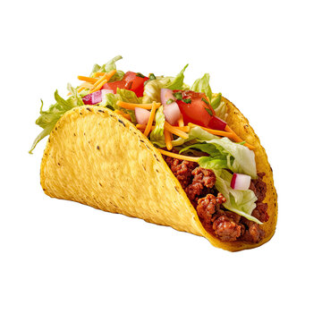 taco with meat and vegetables clip art preview
