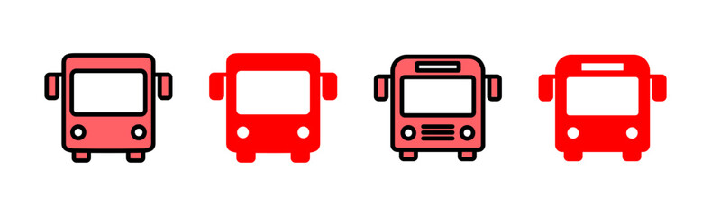 Bus icon set illustration. bus sign and symbol. transport symbol
