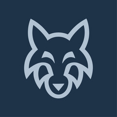 Modern Minimalist Wolf Logo Design