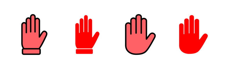 Hand icon set illustration. hand sign and symbol. hand gesture