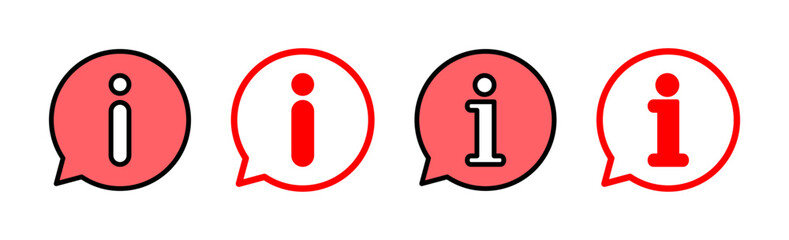 Information sign icon set  illustration. about us sign and symbol. question mark icon
