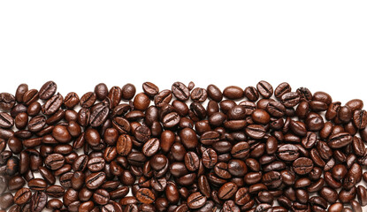 Coffee beans isolated on white background