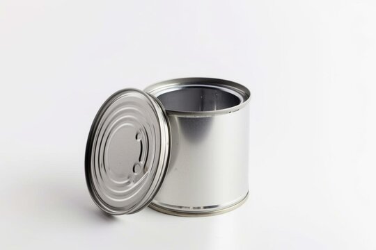 empty can on white background. Generative AI