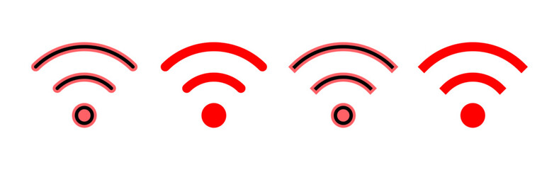 Wifi icon set illustration. signal sign and symbol. Wireless  icon