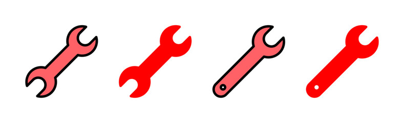Wrench icon set illustration. repair icon. tools sign and symbol