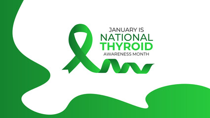 National Thyroid Awareness Month vector template. Promoting Thyroid Health and Wellness with Thyroid Gland and Medical Support Graphics. background, banner, card, cover, brochure, background, poster.