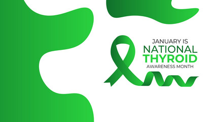 National Thyroid Awareness Month vector template. Promoting Thyroid Health and Wellness with Thyroid Gland and Medical Support Graphics. background, banner, card, cover, brochure, background, poster.