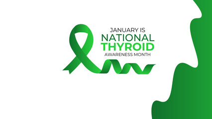 National Thyroid Awareness Month vector template. Promoting Thyroid Health and Wellness with Thyroid Gland and Medical Support Graphics. background, banner, card, cover, brochure, background, poster.