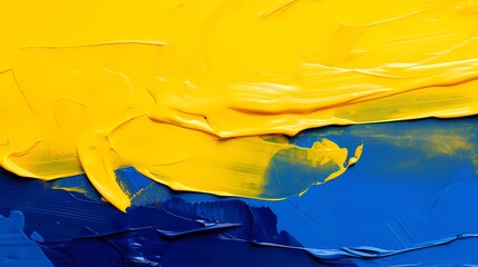 Radiant sunshine yellow contrasts with a deep cobalt blue, creating a visually striking and clear...