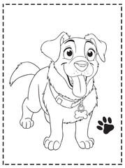 dog or puppy disney cartoon character color book