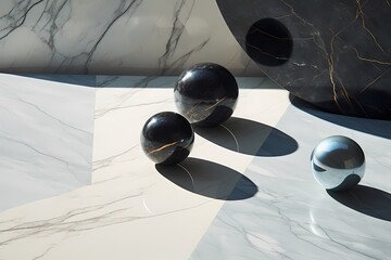 Shadows and highlights intermingle on the surface of marble, creating an immersive abstract composition in high definition.