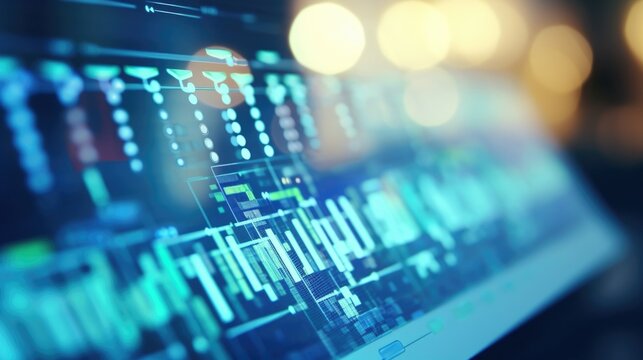 Closeup of a digital screen displaying the results of a genetic testing kit, with a sample being processed in the background.