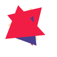 An abstract cut out triangle spiral burst design element.