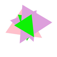 Fototapeta premium An abstract cut out triangle spiral burst design element.