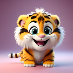 Tiger smiling 092. Generate Ai