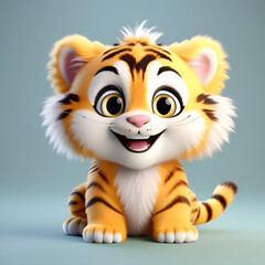 Tiger smiling 093. Generate Ai
