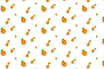 seamless pattern with an orange face 