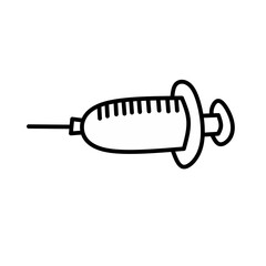 Syringe icon vector design template, on white background.