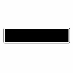 Black sign or warning pole. Vector Illustration. On a white background