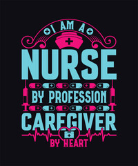 Fototapeta premium Nurse Day T-shirt Design