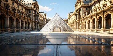 Fototapeta premium Louvre Museum, France，ai