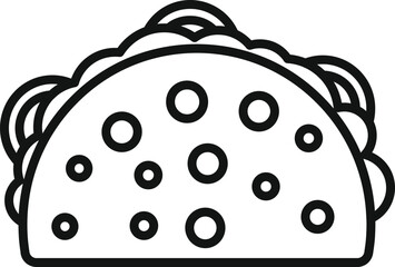 Food cook sandwich icon outline vector. Cook dark craft. Lunch motion