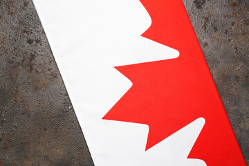 Flag of Canada on grunge background