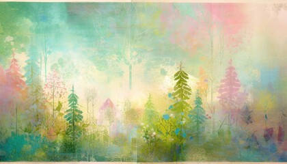 Abstract jungle background with painting.