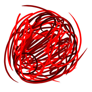 abstract red scratches element, scribbles element red colour transparent design file format png, 