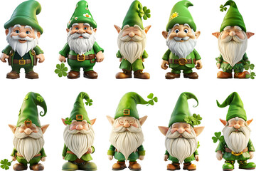 St Patrick's Day Gnome 3D Render Character
